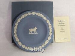 Wedgwood Blue Jasperware Zodiac Dishes Plates 4.33 in Set of 12 Used