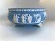 Wedgwood Blue Jasperware Footed Fruit Bowl In Excellent Condition