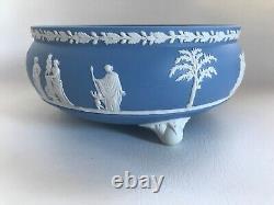 Wedgwood Blue Jasperware footed fruit Bowl in excellent condition