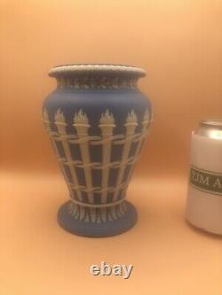 Wedgwood Blue Torch Vase Jasperware Large Early 19th C