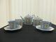 Wedgwood Blue White & Green Jasper Cameo Tea Set Excellent Condition