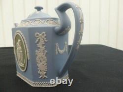 Wedgwood Blue White & Green Jasper Cameo Tea Set Excellent Condition