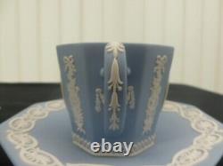 Wedgwood Blue White & Green Jasper Cameo Tea Set Excellent Condition