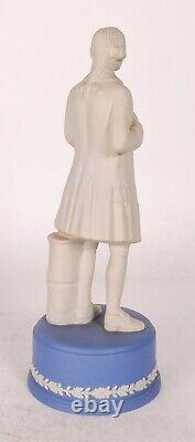 Wedgwood Blue & White Jasperware Figure of Josiah Wedgwood Made in England