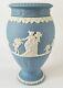 Wedgwood Blue And White Jasperware Bountiful Vase