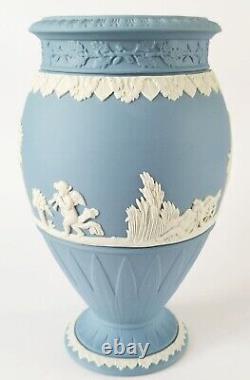 Wedgwood Blue and White Jasperware Bountiful Vase