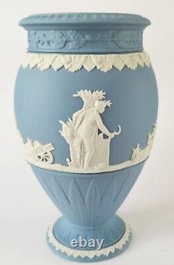 Wedgwood Blue and White Jasperware Bountiful Vase