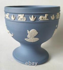 Wedgwood Blue and White Jasperware Egyptian Goblet