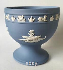 Wedgwood Blue and White Jasperware Egyptian Goblet