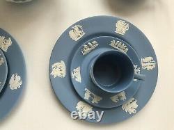 Wedgwood Blue jasperware Coffee pot / 2 Cups/saucers/side plates etc