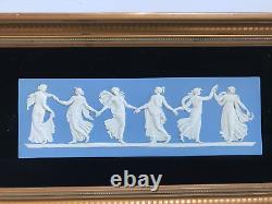 Wedgwood Blue jasperware Framed Dancing hours plaque