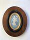 Wedgwood Blue Jasperware Framed Oval Plaque C1860-70 In Excellent Condition
