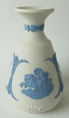 Wedgwood Blue on White Jasperware Bud Vase