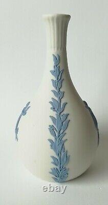 Wedgwood Blue on White Jasperware Bud Vase