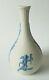 Wedgwood Blue On White Jasperware Seasons Bud Vase