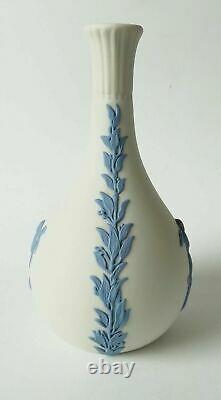 Wedgwood Blue on White Jasperware Seasons Bud Vase