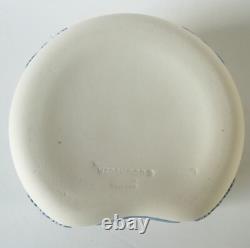 Wedgwood Blue on White Jasperware Trinket Box Cupid Asleep Bean Box Wedgwood Blue on White Jasperware Trinket Box Cupid Asleep Bean Box