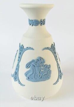 Wedgwood Blue on White Jasperware Vase Muses Watering Pegasus