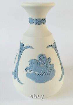 Wedgwood Blue on White Jasperware Vase Muses Watering Pegasus