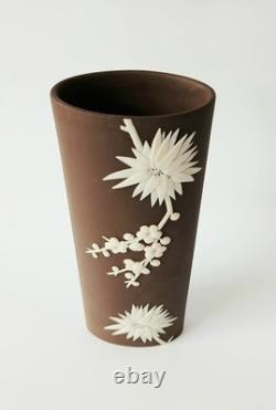 Wedgwood Brown Jasperware Prunus Blossom Vase