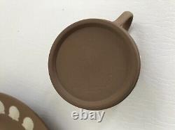 Wedgwood Brown Jasperware Shell Design Trio In Excellent Condition