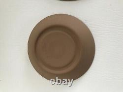 Wedgwood Brown Jasperware Shell Design Trio In Excellent Condition