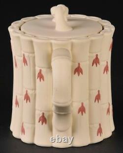 Wedgwood Cane Colored Jasperware with Terracotta Jasper Relief Teapot