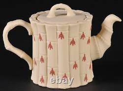 Wedgwood Cane Colored Jasperware with Terracotta Jasper Relief Teapot