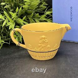 Wedgwood Caneware Jasper Ware Jasperware Black On Yellow Cane Boxed Cream Jug