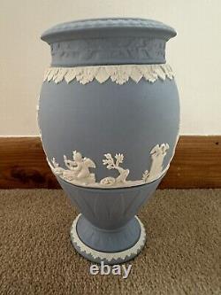 Wedgwood Classic Blue Jasperware Jasper Ware Large 20cm Bountiful Vase
