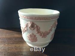 Wedgwood Classic Powder Pink Jasperware Jardiniere Vase Planter Cache Pot