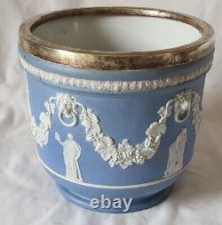 Wedgwood Classical Design Jasper Ware Large Vase / Pot, Circa 19th Century
