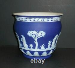 Wedgwood Cobalt Blue Jasperware Large Jardinaire Planterneo Classical Designs