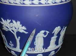 Wedgwood Cobalt Blue Jasperware Large Jardinaire Planterneo Classical Designs