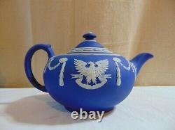 Wedgwood Cobalt Dip Jasper Tea Set Sesquicentennial George Washington 1789-1939