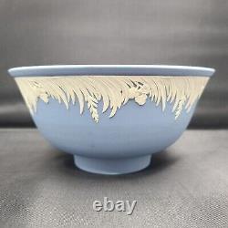 Wedgwood Collectors Society Blue Jasperware Bowl Grasses Floral (1983)