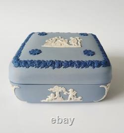Wedgwood Colour Jasperware Trinket Box Group With Cage 1st Quality