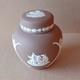 Wedgwood Dark Taupe Brown Jasper Small Lidded Ginger Jar Boxed Signed Rare