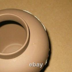 Wedgwood DARK TAUPE BROWN Jasperware Small Lidded Ginger Jar RARE