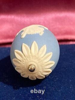 Wedgwood Dancing Hours Egg Pendant Blue Jasperware Boxed Vintage