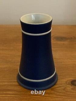Wedgwood Dark Blue Jasper Dip Spill Vase Souvenir Ware Ambleside Crest C1900