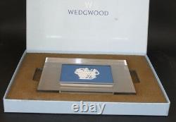 Wedgwood Dark Blue Jasper Ware Harmony Perspex Framed Plaque Boxed RRP £454