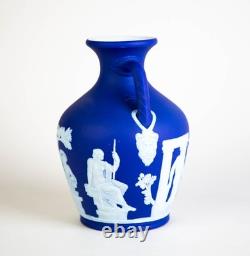 Wedgwood Dark Blue Jasperware Portland Vase 6 Made in England Vintage