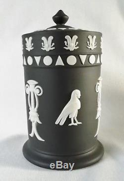 Wedgwood Egyptian Pot and Lid Black Jasperware