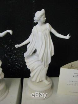 Wedgwood England Set 6 White Bisque Figures The Dancing Hours Collection Ladies