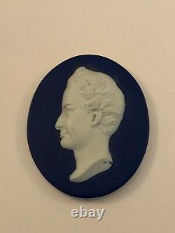 Wedgwood Etruria Dark Blue Jasper Dip Portrait Medallion C1840