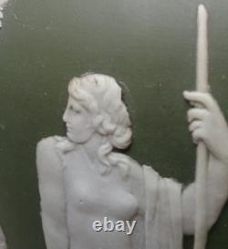 Wedgwood GREEN Jasperware PORTLAND 7 VASE