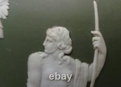 Wedgwood GREEN Jasperware PORTLAND 7 VASE