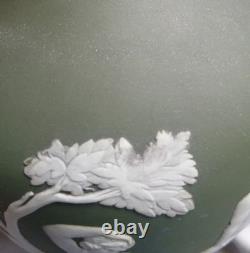 Wedgwood GREEN Jasperware PORTLAND 7 VASE