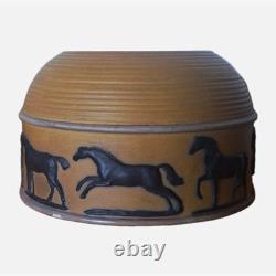 Wedgwood George Stubbs 19th Century Dip Yellow Jasperware Match Striker